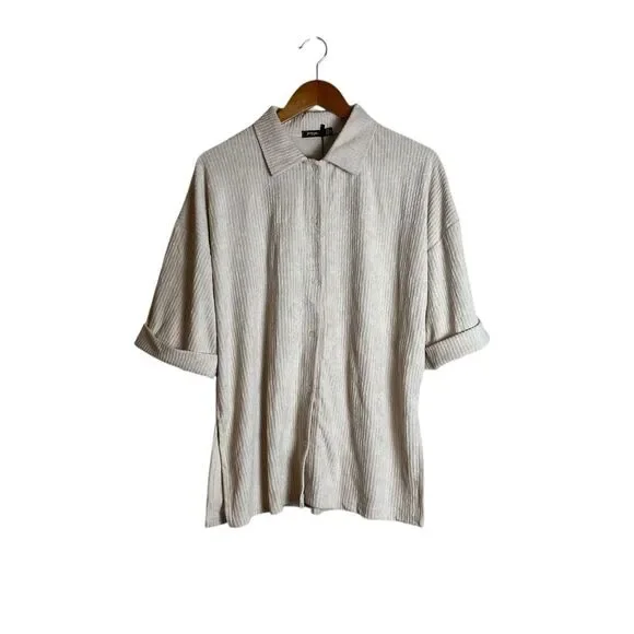 NWT! Nasty gal ribbed 2 piece towel set‎ in stone - Picture 2 of 12